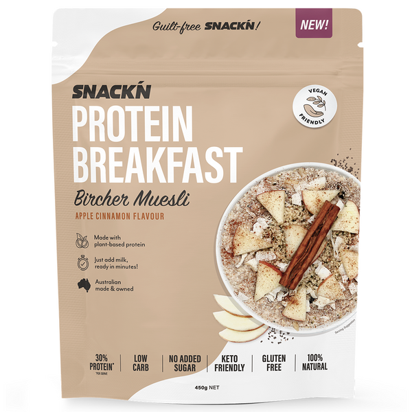 Snackn' Protein Breakfast Bircher Muesli Apple Cinammon Flavour - 450g