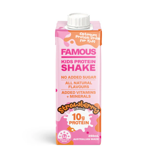 Famous Kid's Strawberry Protein Shake 250ml