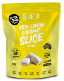 GetYaYumOn Rich Lemon Coconut Slice 60g - NO BAKE