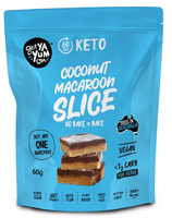 GetYaYumOn Coconut Macaroon Slice 60g - NO BAKE OR BAKE