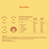 Nothing Naughty Banoffee Plant Protein Bars
