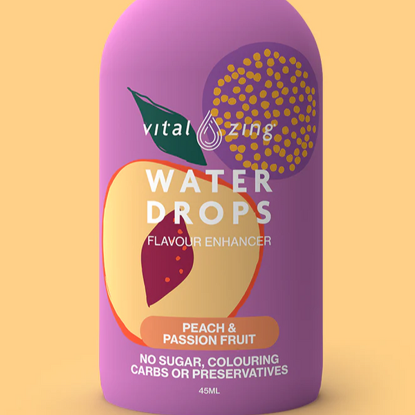VitalZing Water Drops Peach & Passion Fruit