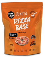 GetYaYumOn PIZZA BASE - Herb & Garlic 300gm (5 x Mug Mix VALUE PACK with scoop!)