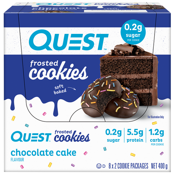 Quest Chocolate Cake Frosted Cookies Box of 8