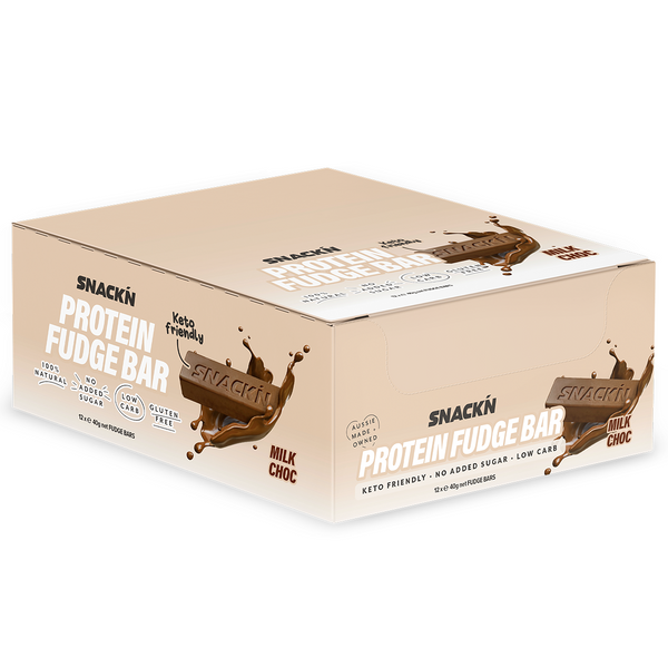 Snack'N Protein Fudge Bar Milk Chocolate Box x 12