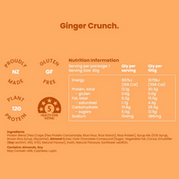 Nothing Naughty Ginger Crunch Plant Protein Bars