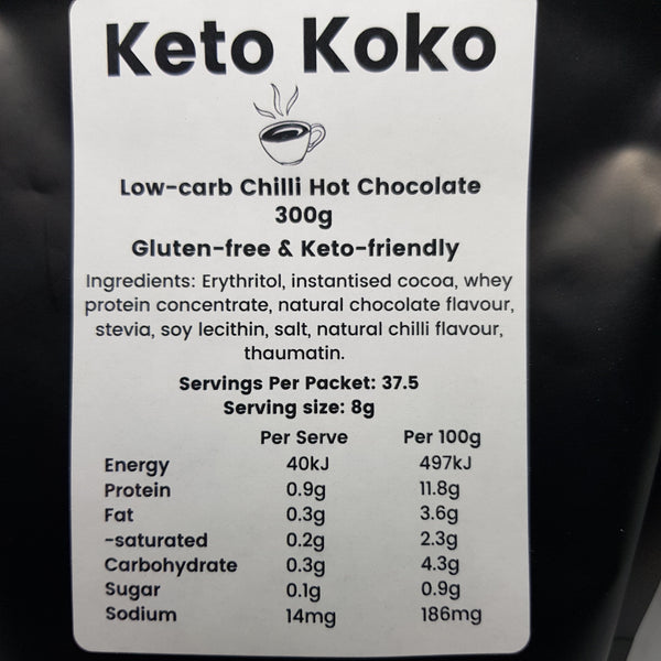 Keto Koko Chilli Low Carb Hot Chocolate