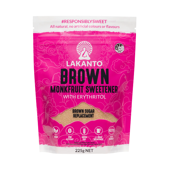 Lakanto Brown Monkfruit Sweetener 1:1 Brown Sugar Substitute 225gm