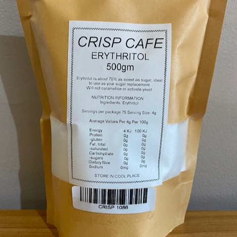 CRISP Erythritol Sweetner 500 Gram Bag