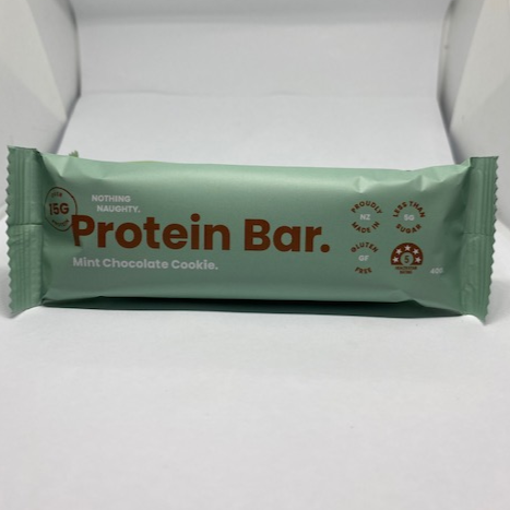 Nothing Naughty Chocolate Mint Cookie Protein Bar