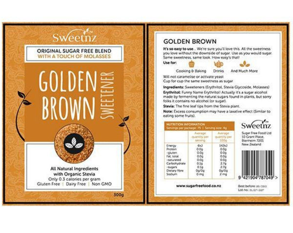 SweetNZ Golden Brown Sweetner 300g and 700g Bags