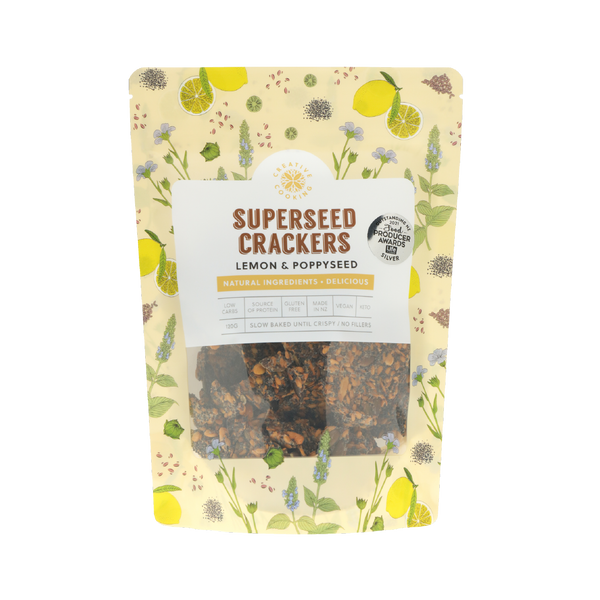 Superseed Lemon & Poppyseed Crackers