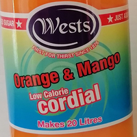 WESTS Cordial Orange & Mango makes 20 Litres