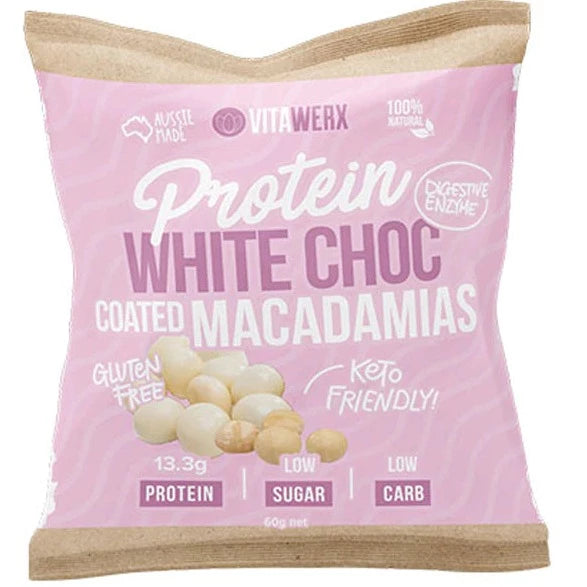 Vitawerx White Chocolate Coated Macadamias Nuts